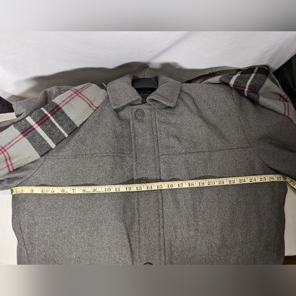 NEW Dockers Mens Weston Wool Blend Scarf Coat VERY SHARP Charcoal 3XL - Picture 4 of 4